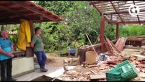 Aposentado tem casa destruída por deslizamento de terra e afirma que foi salvo por um livramento de Deus