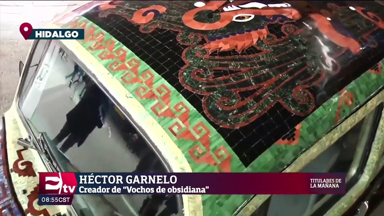 Vochos con acabados de obsidiana se exponen en Hidalgo