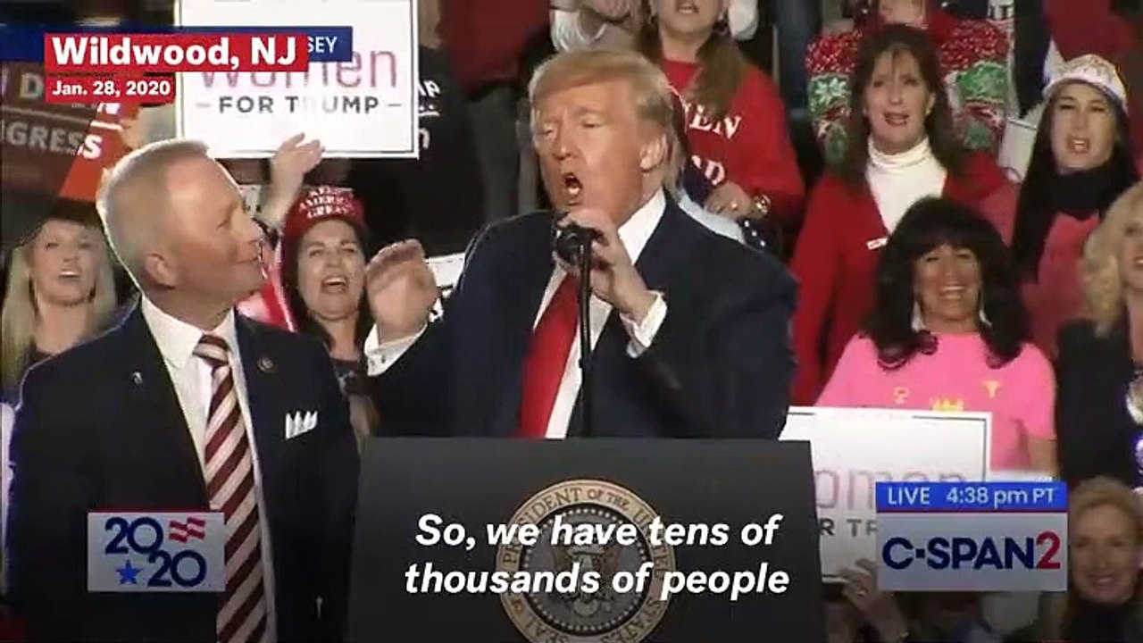 Trump Claims 'Tens Of Thousands' Of Supporters Waiting Line To Get Into New Jersey Rally