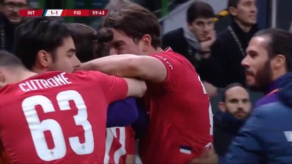 Inter 1 - 1 Fiorentina Martin Caceres Goal 29.01.2019