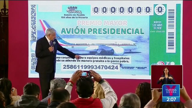 Así será el 'cachito' para la rifa del avión presidencial
