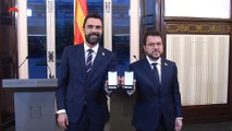 Torrent y Aragonès presentan proyecto de Presupuestos de la Generalitat