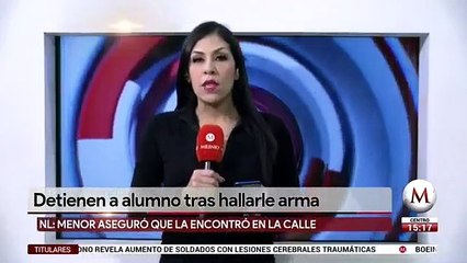 Detienen a alumno que llevó arma a secundaria en Nuevo León