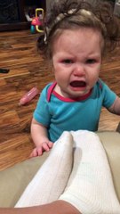 Baby Throws Fit over Toes