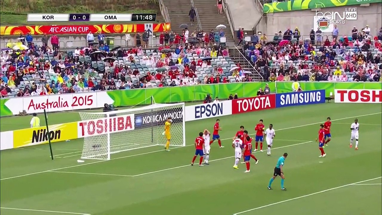الشوط الاول مباراة كوريا الجنوبية و عمان 1-0  كاس اسيا 2015