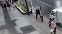 Man 'teleports' onto street in bizarre CCTV footage to spark conspiracy frenzy