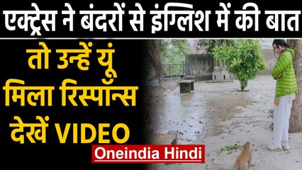 Monkeys से English में बात करते दिखी ये Bollywood Actress,देखिए क्या मिला Answer | Oneindia Hindi