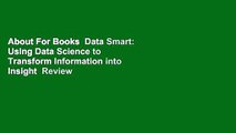 About For Books  Data Smart: Using Data Science to Transform Information into Insight  Review