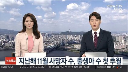 지난해 11월 사망자 수, 출생아 수 첫 추월