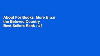 About For Books  More Braai the Beloved Country  Best Sellers Rank : #5