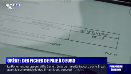Retraites: certains grévistes reçoivent leur fiche de paie... à 0 euro