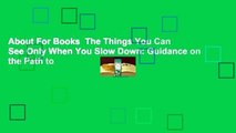 About For Books  The Things You Can See Only When You Slow Down: Guidance on the Path to