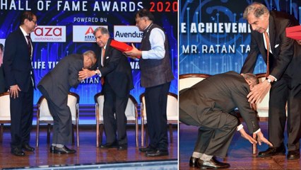 Narayana Murthy Touches Ratan Tata's Feet : Never Before Ever After