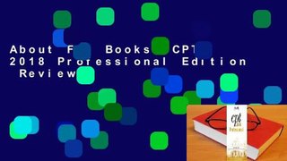 About For Books  CPT 2018 Professional Edition  Review