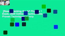 [Read] Cracking the AP Physics 1 Exam, 2020 Edition: Practice Tests & Proven Techniques to Help