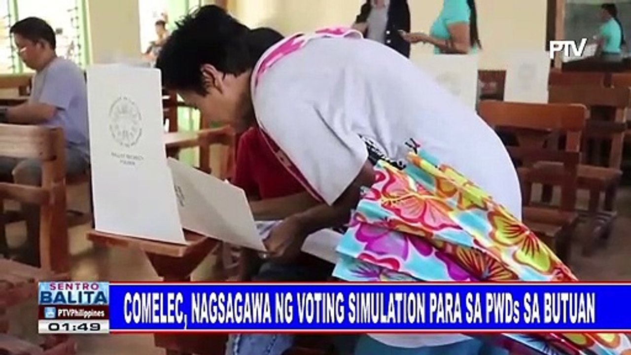 COMELEC, nagsagawa ng voting simulation para sa PWDs sa Bicutan