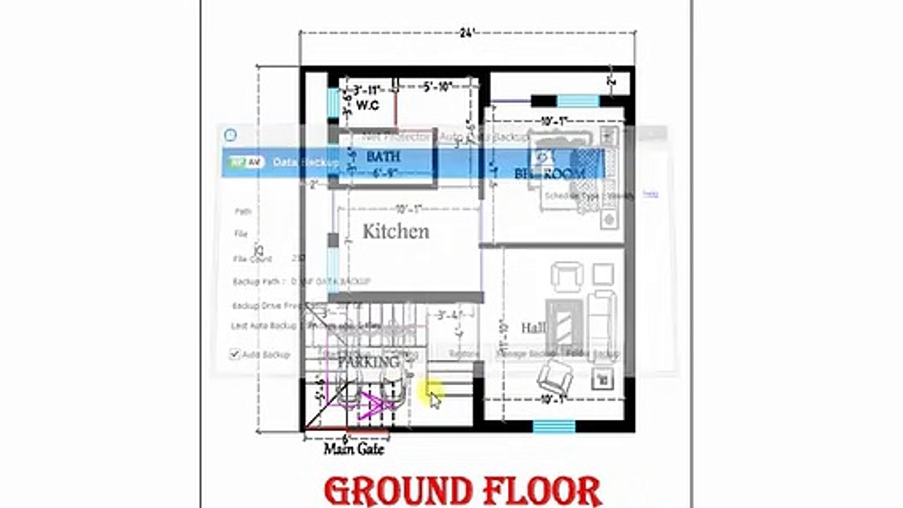 24x25 ft SIMPLE AND BEST HOUSE PLAN