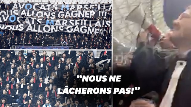 OM-Strasbourg: des avocats manifestent au stade Vélodrome