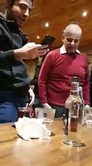 Shahbaz Sharif Making Selfies In A London Restaurant