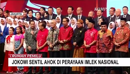 Momen Lucu Warnai Imlek Nasional, Jokowi Sindir Ahok Sampai Wajah Peserta Mirip Ahok
