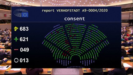 Le Parlement européen a ratifié à une large majorité l'accord de Brexit conclu avec le Royaume-Uni