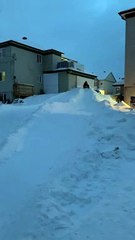 Snow Slide Stretches Across Multiple Backyards