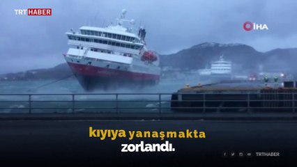 Yolcu gemisinin rüzgarla mücadelesi