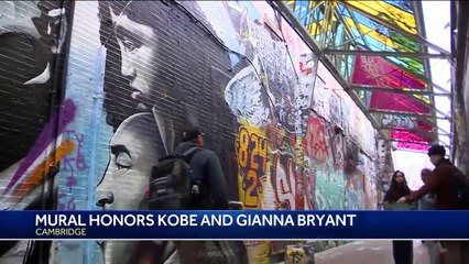 tribute graffiti mural  Kobe Bryant