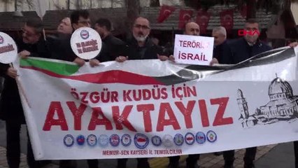 Kayseri'de trump'ın sözde orta doğu barış planı protesto edildi