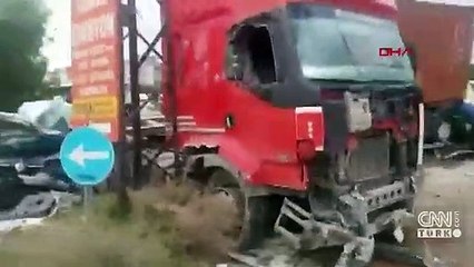 Aydın'daki TIR kazasının görüntüleri ortaya çıktı