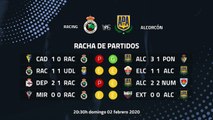 Previa partido entre Racing y Alcorcón Jornada 26 Segunda División