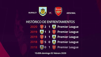 Previa partido entre Burnley y Arsenal Jornada 25 Premier League