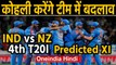 IND vs NZ 4th T20I: Team India’s Predicted Playing XI for Wellington T20I | Oneindia Hindi