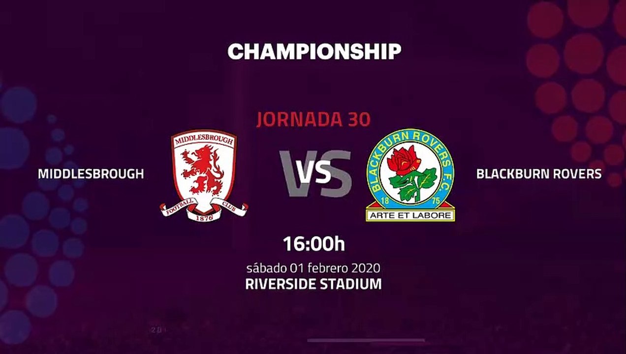 Previa partido entre Middlesbrough y Blackburn Rovers Jornada 30 Championship