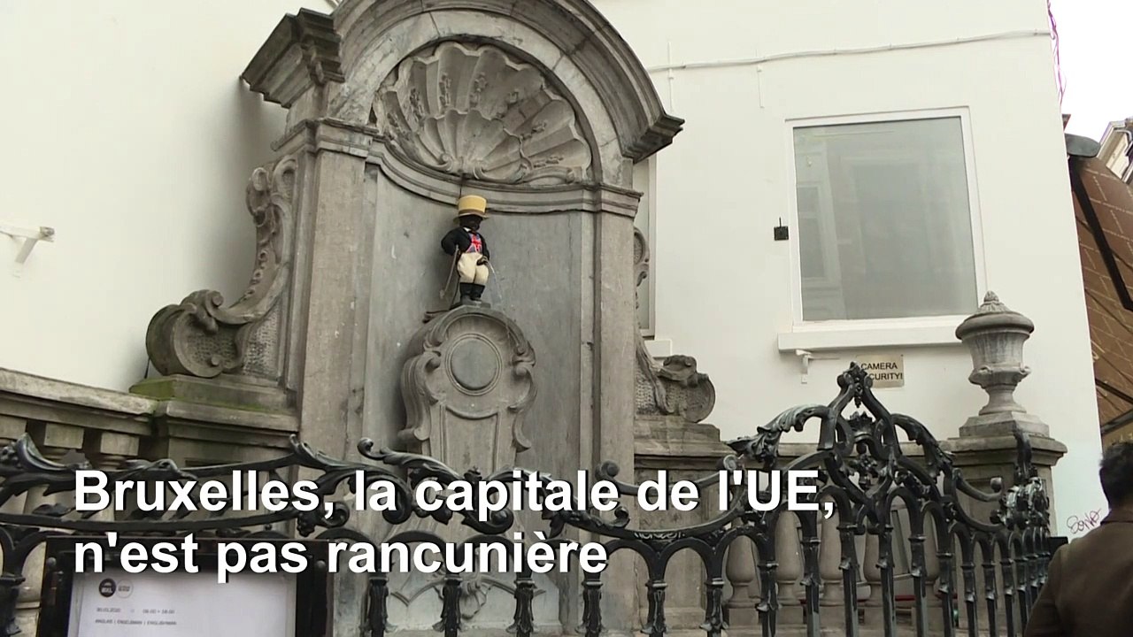 A la veille du Brexit, le Manneken-pis aux couleurs britanniques