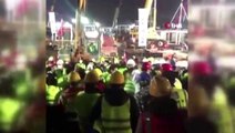 Çin'deki yeni hastanenin inşaatında işçiler arasında kavga