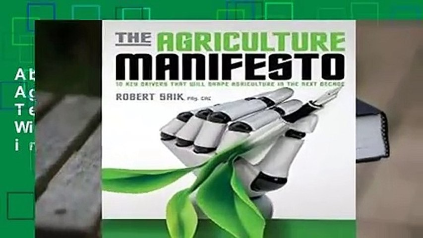 About For Books  The Agriculture Manifesto: Ten Key Drivers that Will Shape Agriculture in the