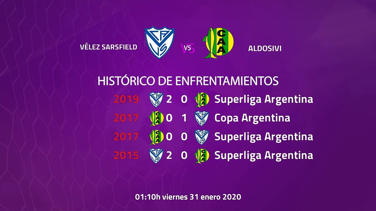 Previa partido entre Vélez Sarsfield y Aldosivi Jornada 18 Superliga Argentina