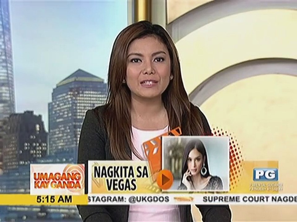 Miss Universe 2015 Pia Wurtzbach at Venezuelan actor Fernando Carillo, nagkita sa Las Vegas