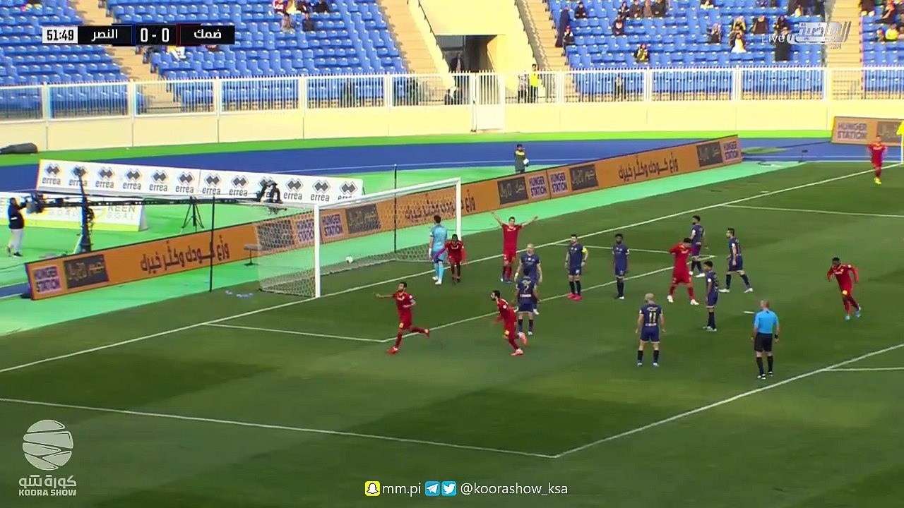 ملخص مباراة ضمك والنصر وهدف تعادل النصر من ضربة جزاء د 98