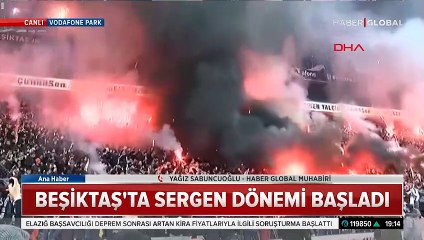 Sergen Yalçın, 20 bin taraftarın önünde imzayı attı