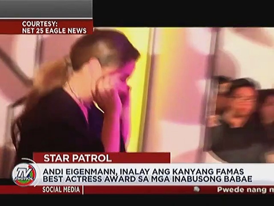 Andi Eigenmann, inalay ang kanyang FAMAS Best Actress award sa mga inabusong babae