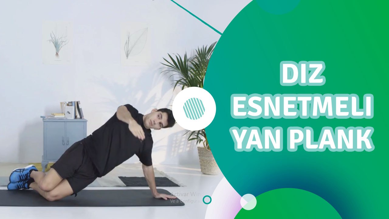 Diz esnetmeli yan plank -  Sporcuyum