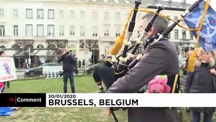 Brexit-ellenes megmozdulás Brüsszelben