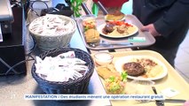 MANIFESTATION Des étudiants mènent une opération restaurant gratuit