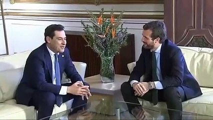 Pablo Casado se reúne con el presidente de la Junta de Andalucía en Sevilla