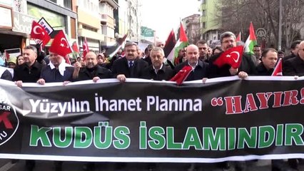ABD Başkanı Trump'ın sözde Orta Doğu barış planı protesto edildi