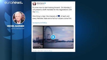 Barnier presentará el lunes un borrador de mandato para las negociaciones con Londres