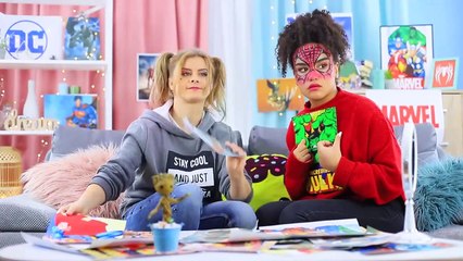 10 RAROS IDEAS DE MAQUILLAJE / ¡DESAFÍO DE MAQUILLAJE DE MARVEL vs MAQUILLAJE DE DC!