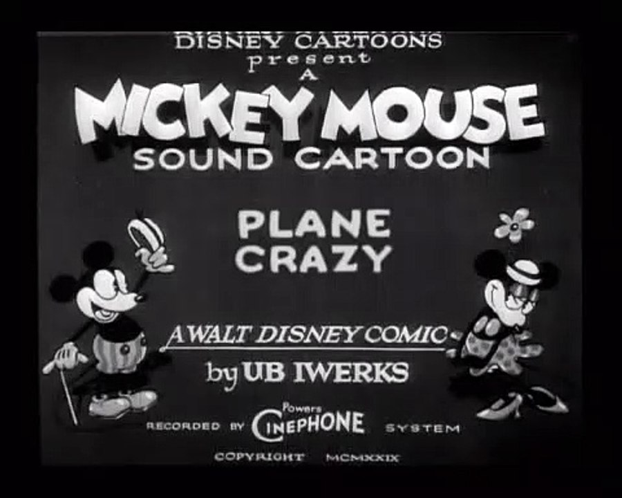 Mickey Mouse, Minnie Mouse - Plane Crazy  (1928)